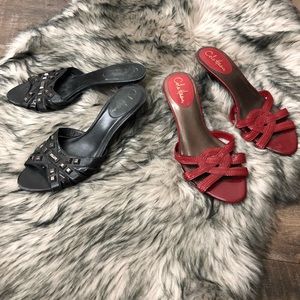 Cole Haan open toe kitty heels size 9